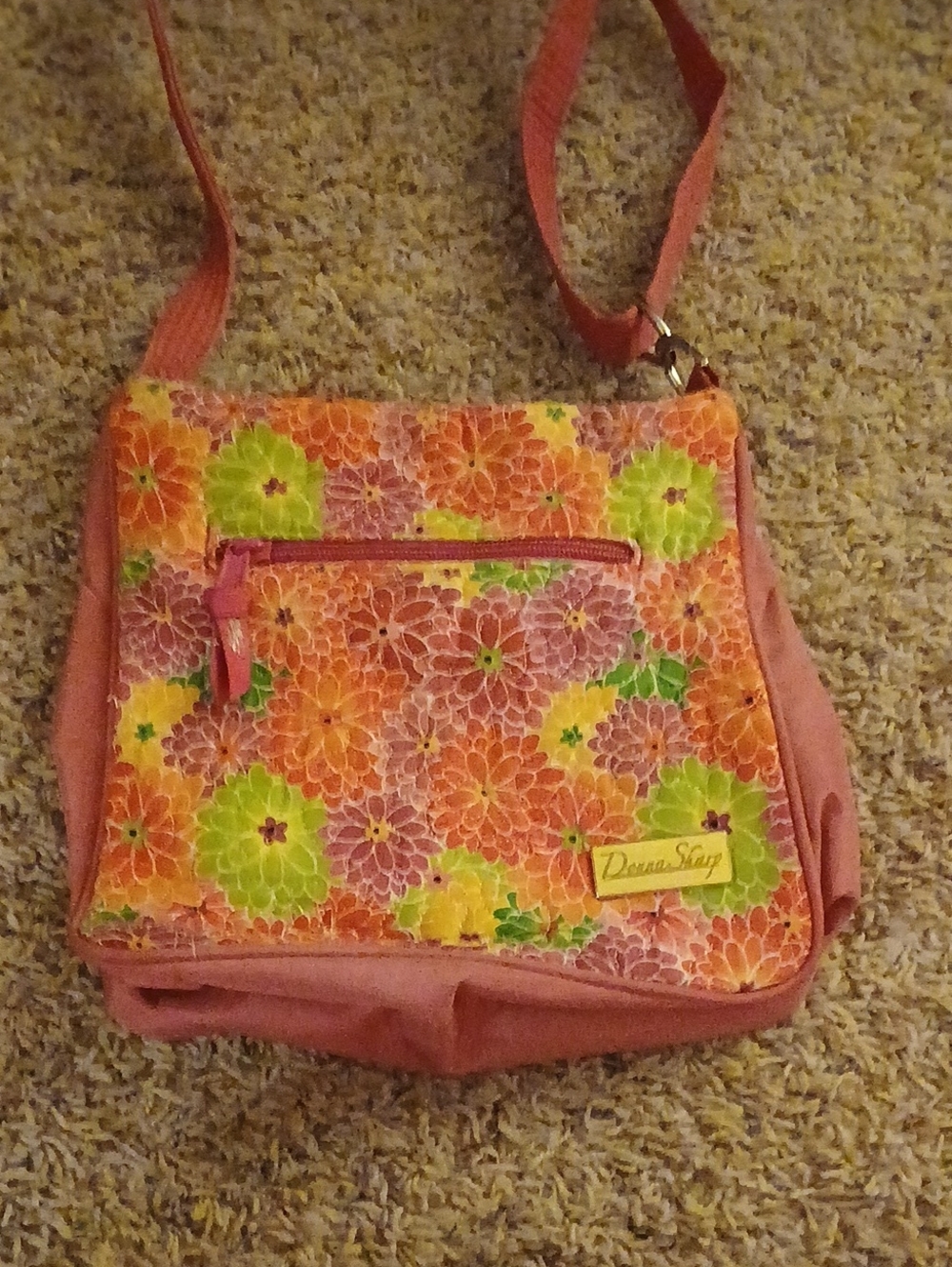 Pink Floral Crossbody Bag